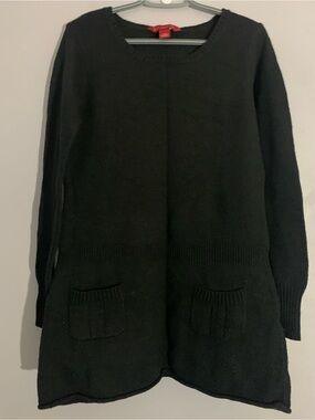 Vintage Black Sweater Dress Ladies Size Large b.u.m equipment